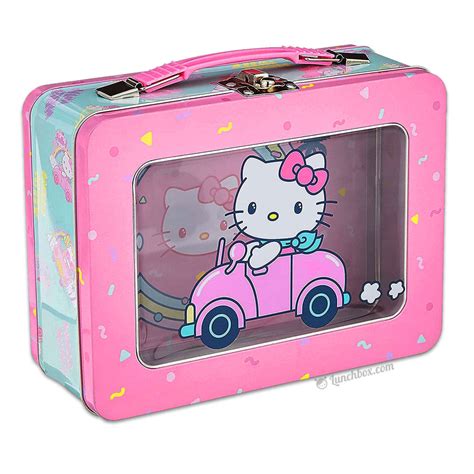 hello kitty metal box|hello kitty holding a sign.